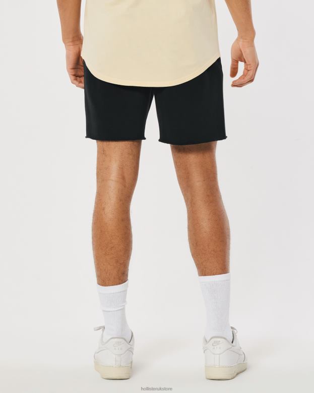 Bottoms Hollister Men Fleece Varsity Graphic Shorts 7\\ 488201338 Black